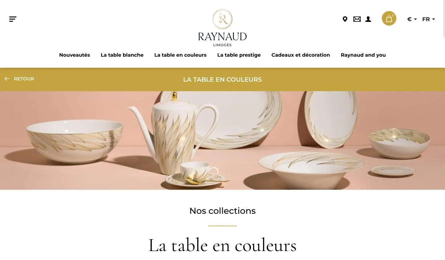 Page La table en couleurs du site Raynaud