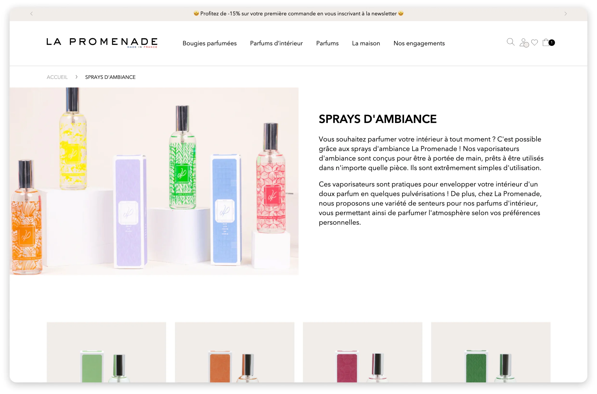 Refonte UX/UI du site e-commerce La Promenade par Common Ideas