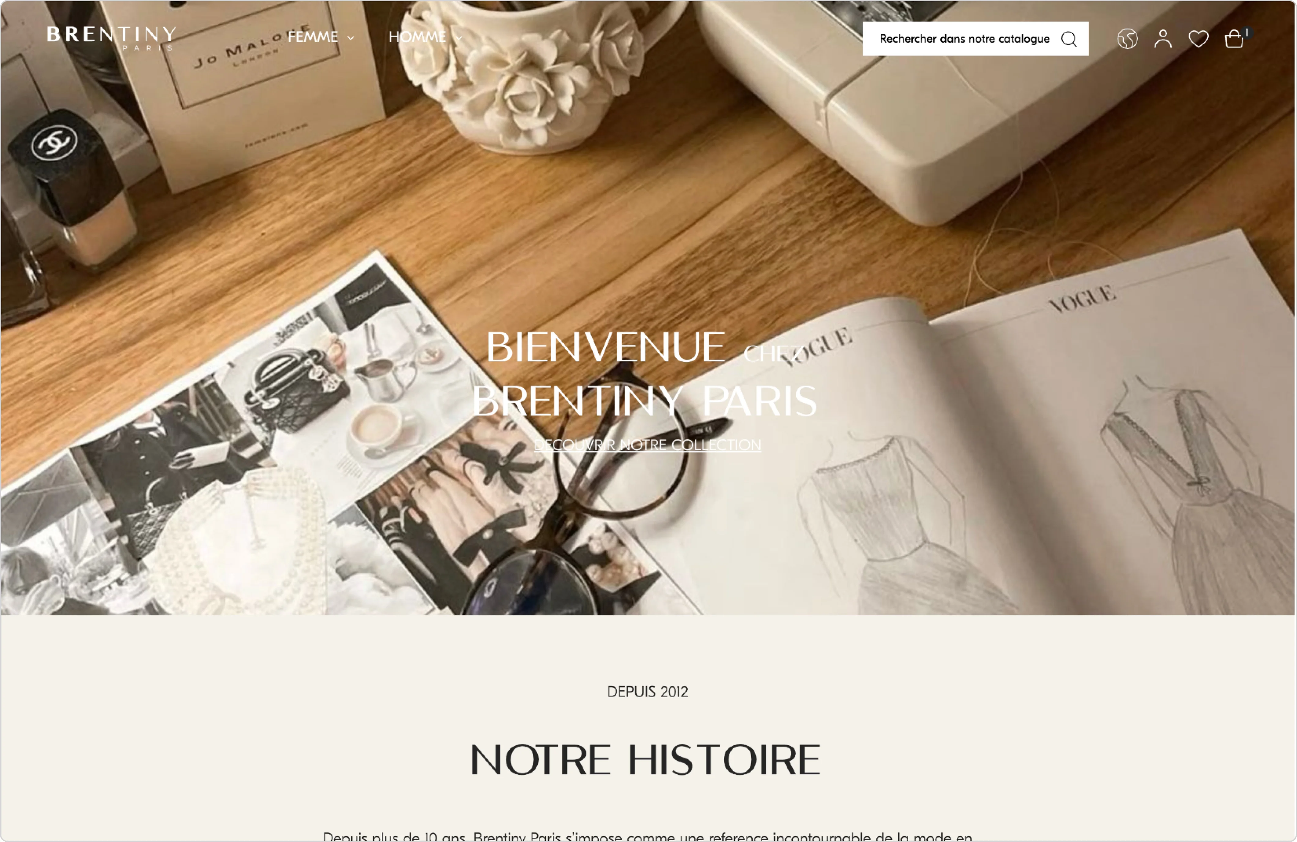 Refonte UX/UI PrestaShop pour Brentiny Paris par Common Ideas