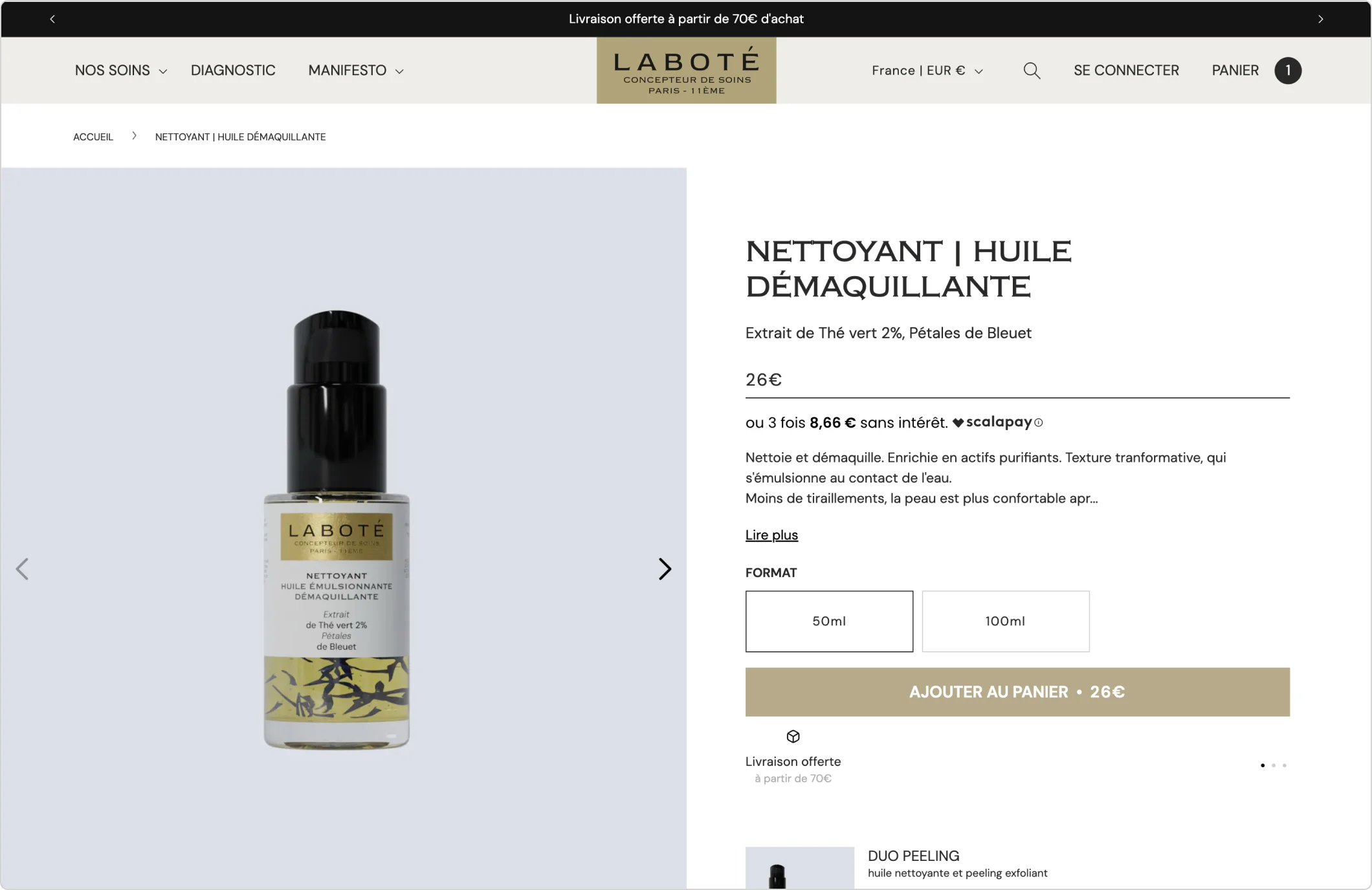 Création du site e-commerce Shopify pour Laboté par Common Ideas