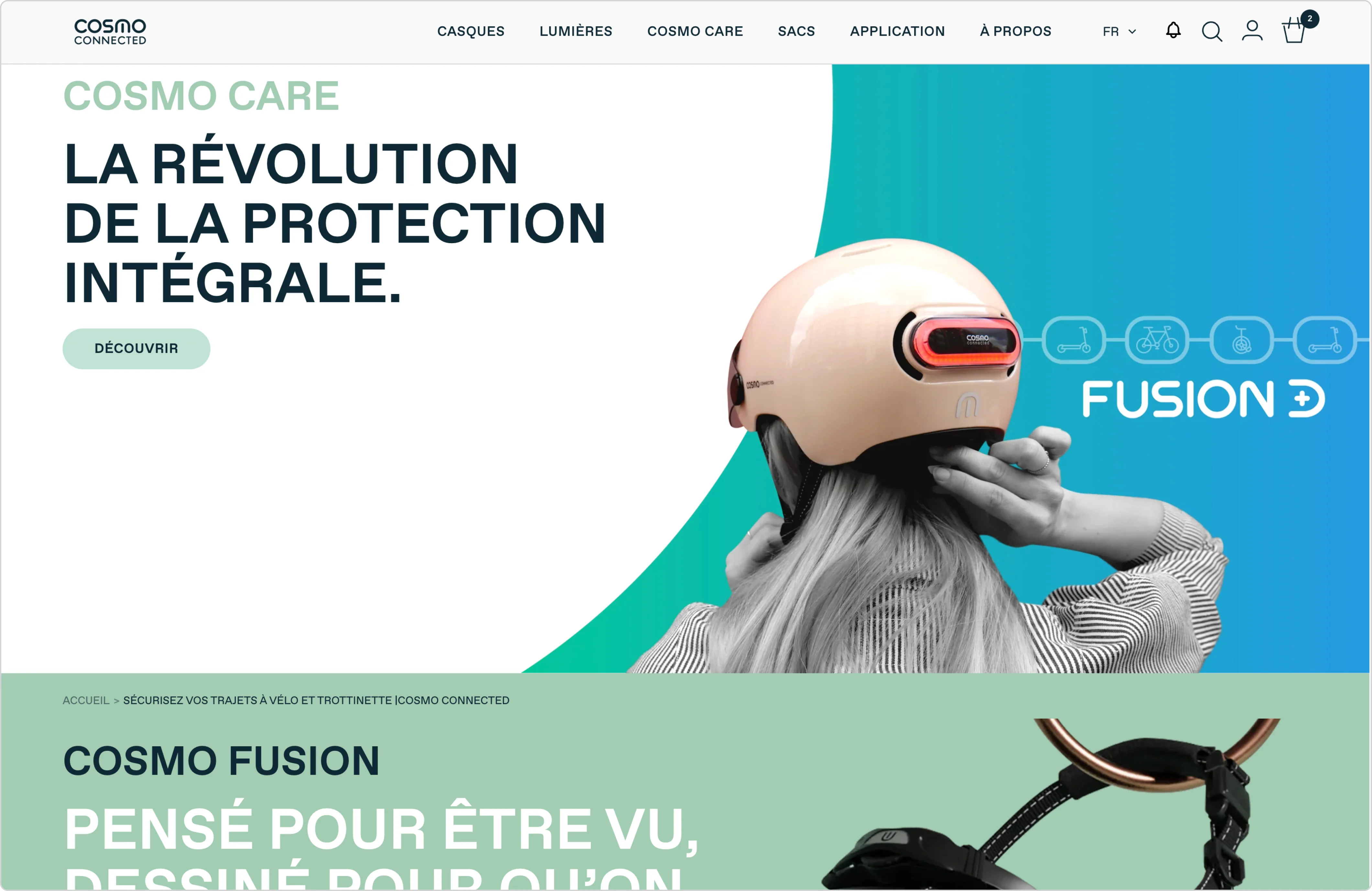 Développement Shopify sur-mesure avec intégration paiement FLOA pour Cosmoconnected