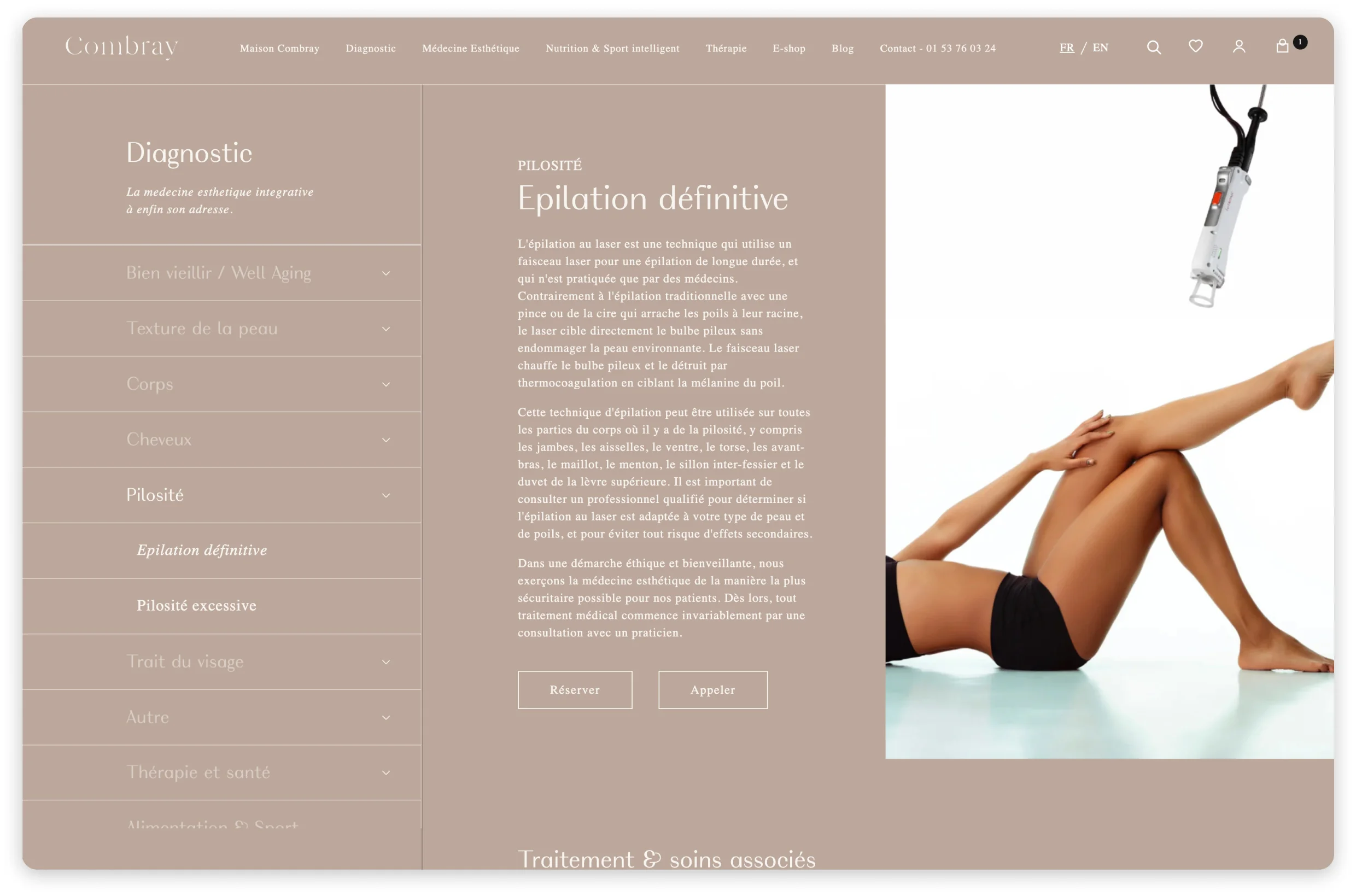 Design UX/UI e-commerce luxe Combray sur Shopify par Common Ideas