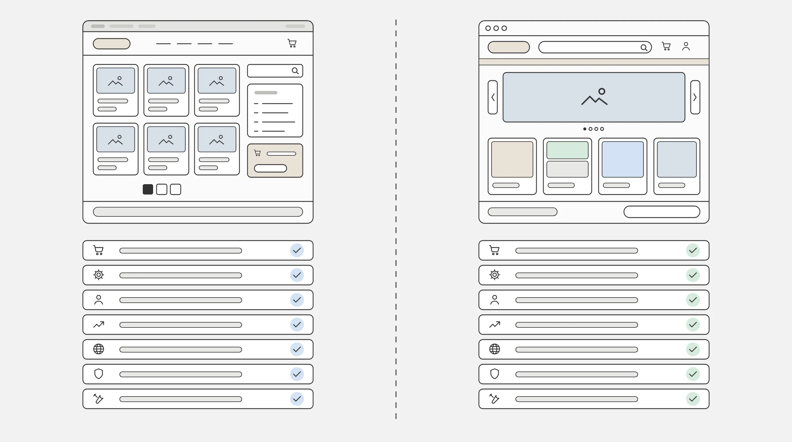 Comparatif Shopify vs WooCommerce : deux boutiques en ligne côte à côte et leurs critères de choix