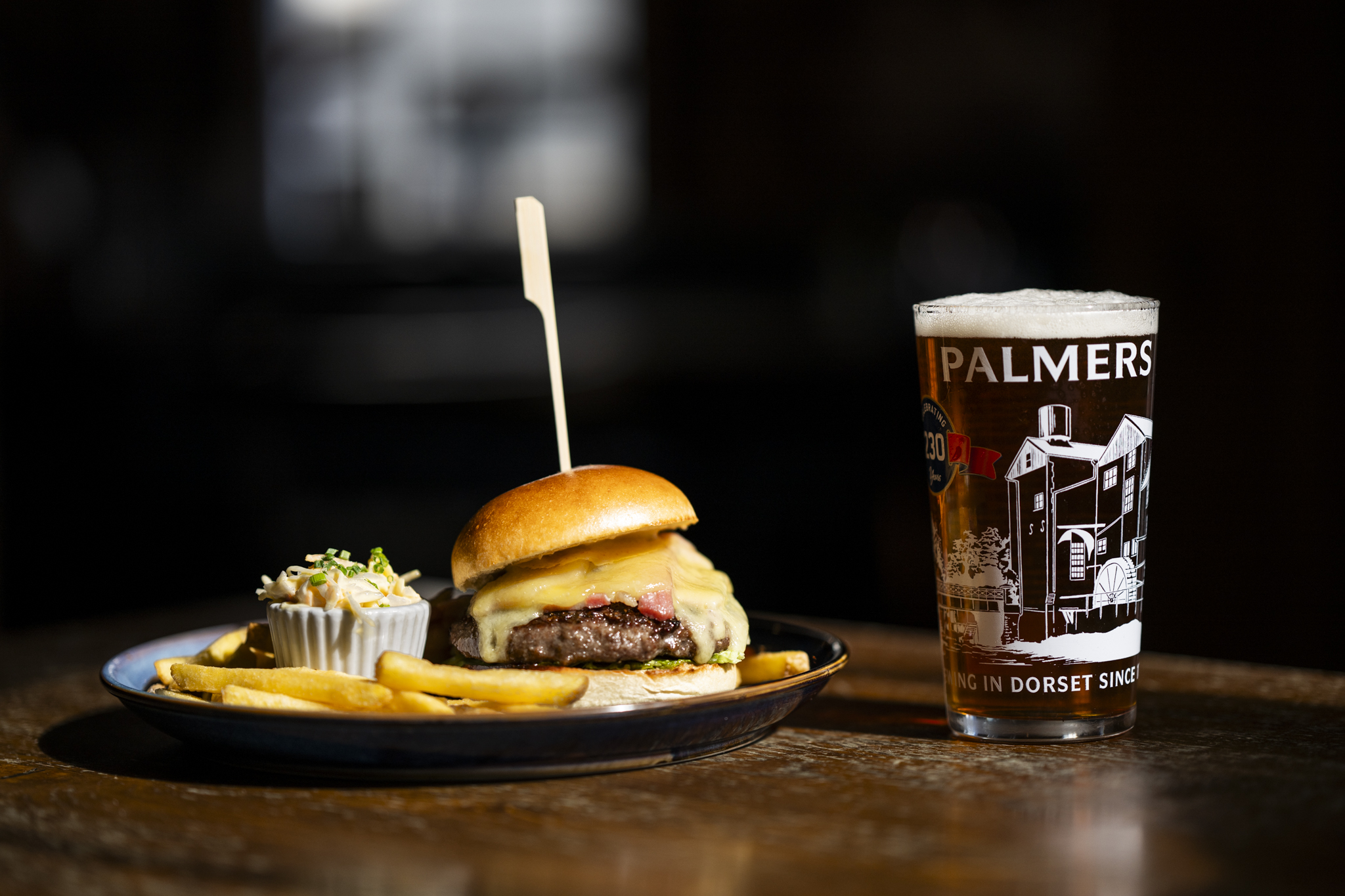 Burger and pint, £19.50!