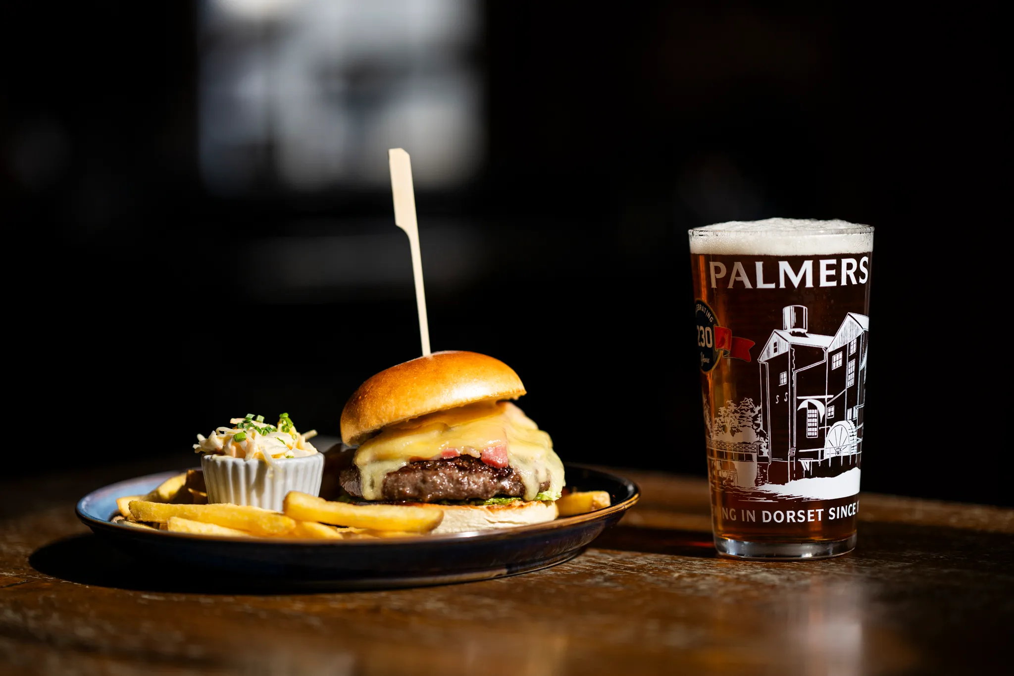 Burger and pint, £19.50!