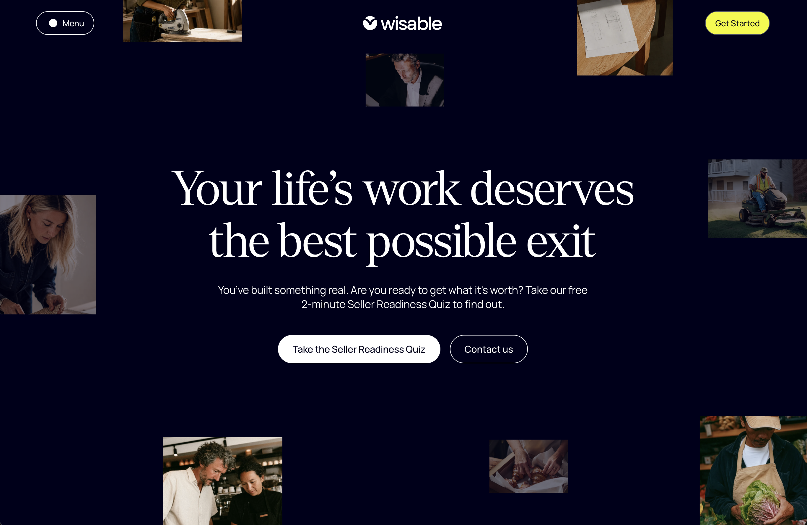 Full website development for Wisable, an M&A firm, featuring a scalable architecture, property-driven dynamic content, multi-step forms, and GSAP animations.