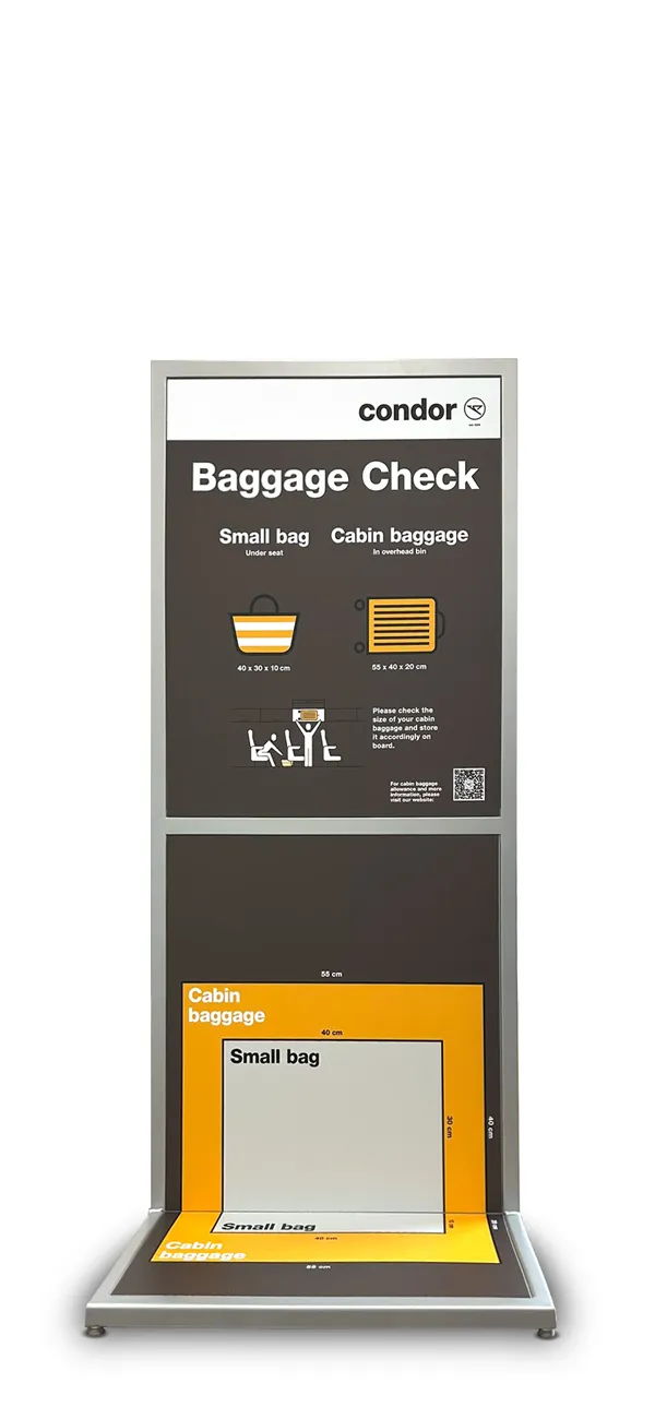 Baggage Sizer Light für Fluggesellschaften