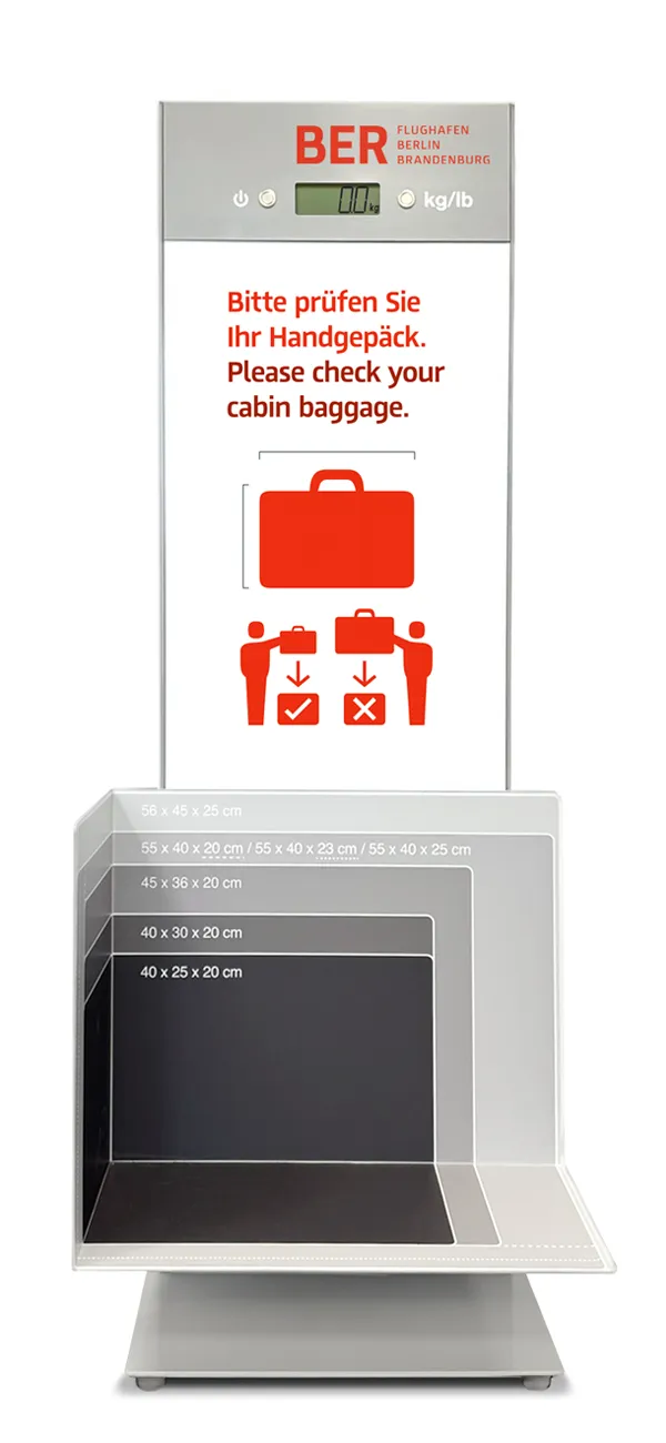 Baggage Sizer Business mit für Flughäfen