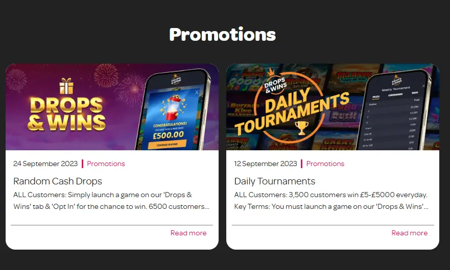 Spin Casino bonus preview