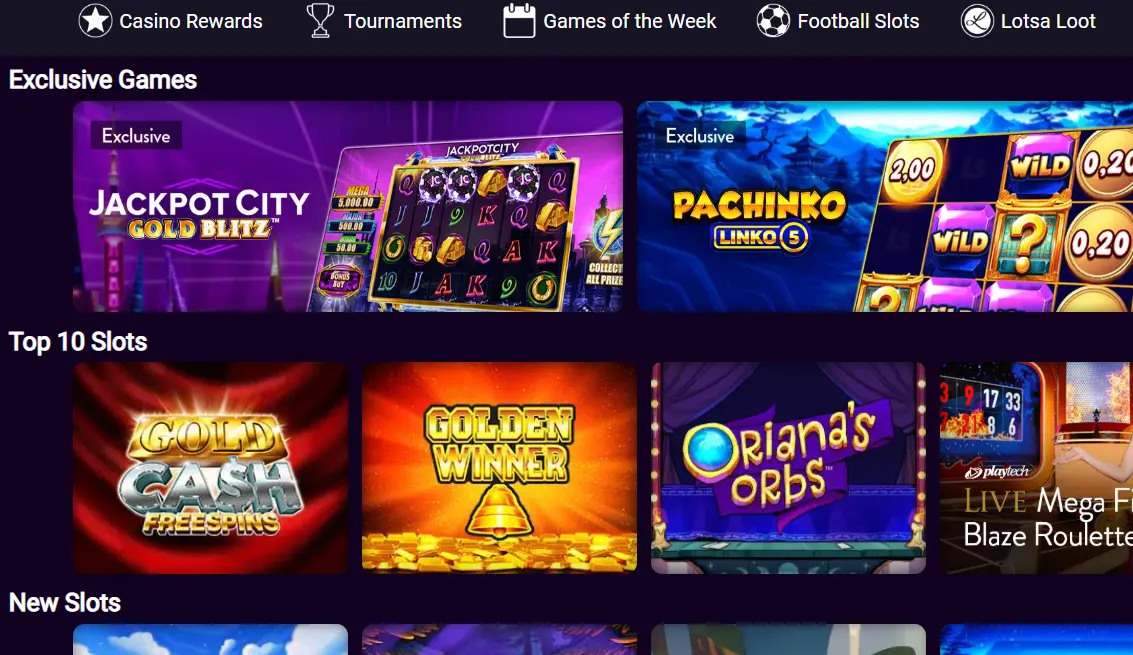 Jackpot City games preview