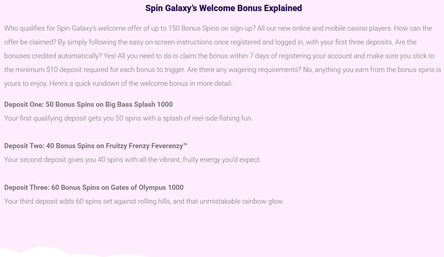 Spin Galaxy bonus preview
