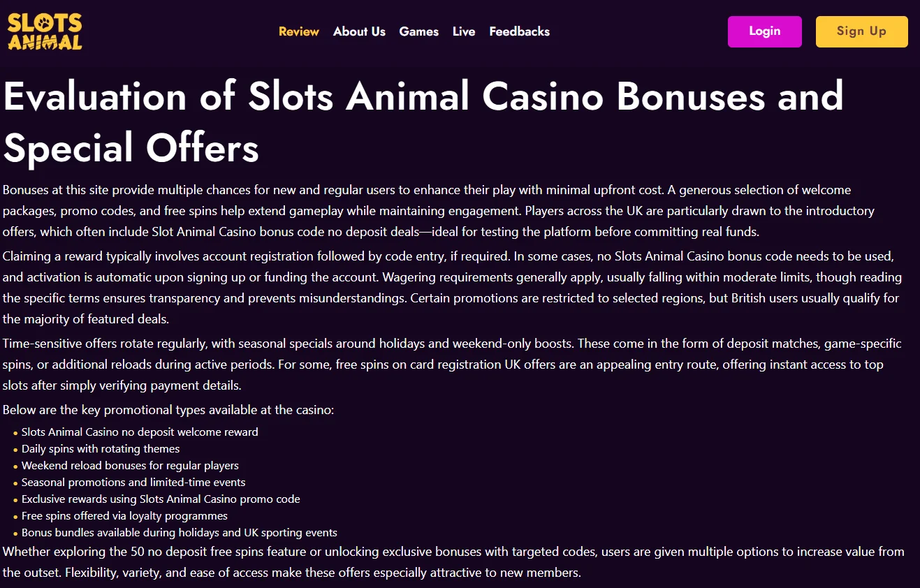 Slots Animal bonus preview