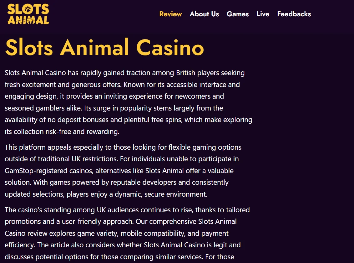 Slots Animal casino gallery image