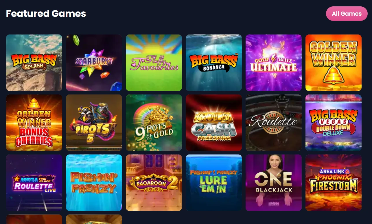 Crystal Slots UK games preview