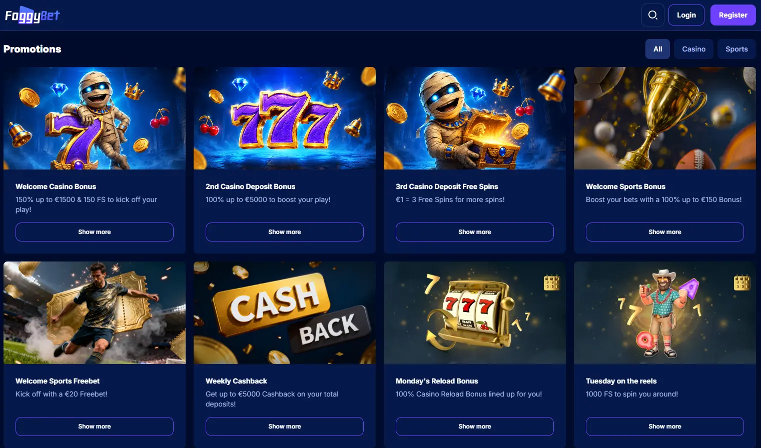Foggybet bonus preview