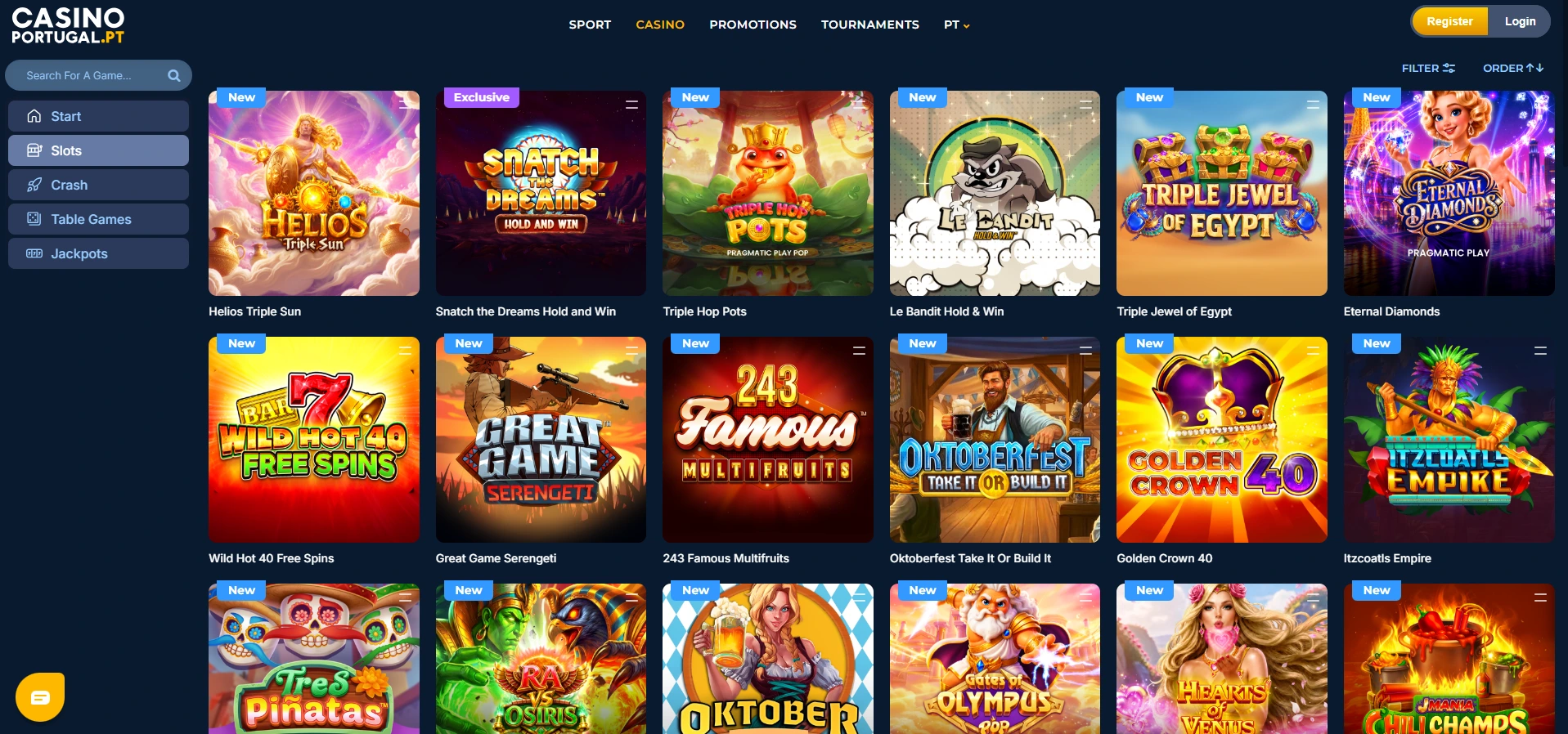 Casino Portugal games preview
