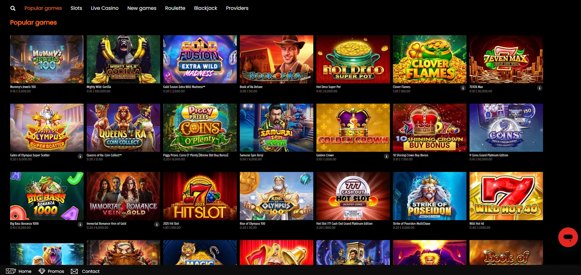 777 Casino games preview