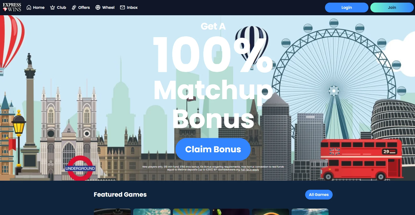 Express Wins UK casino gallery image