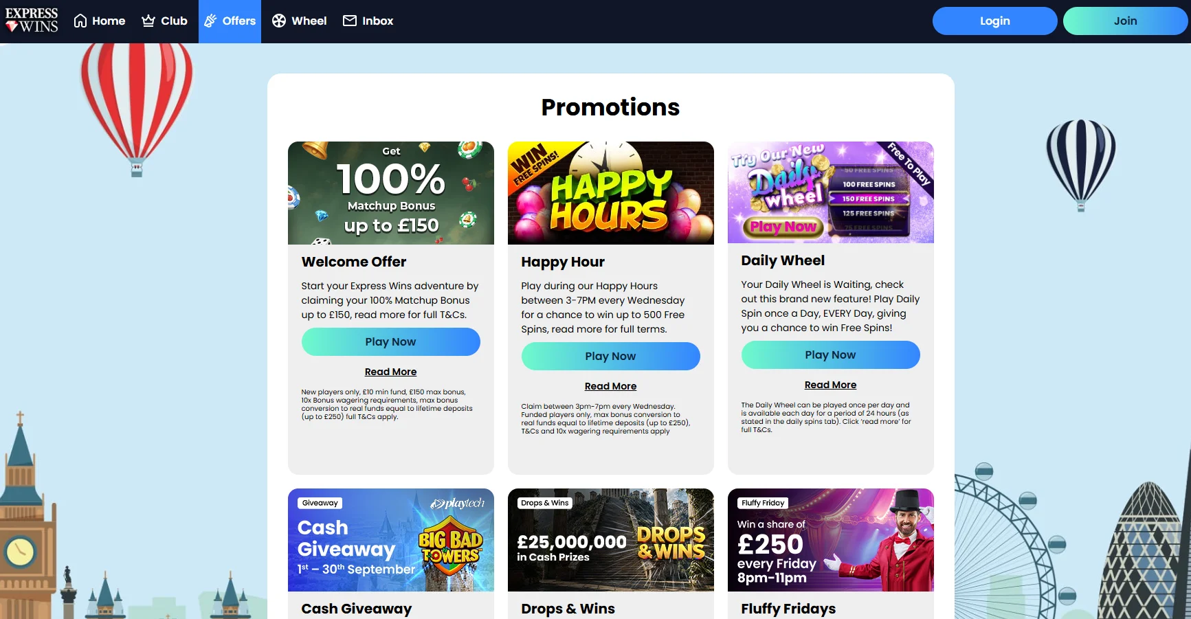 Express Wins UK bonus preview