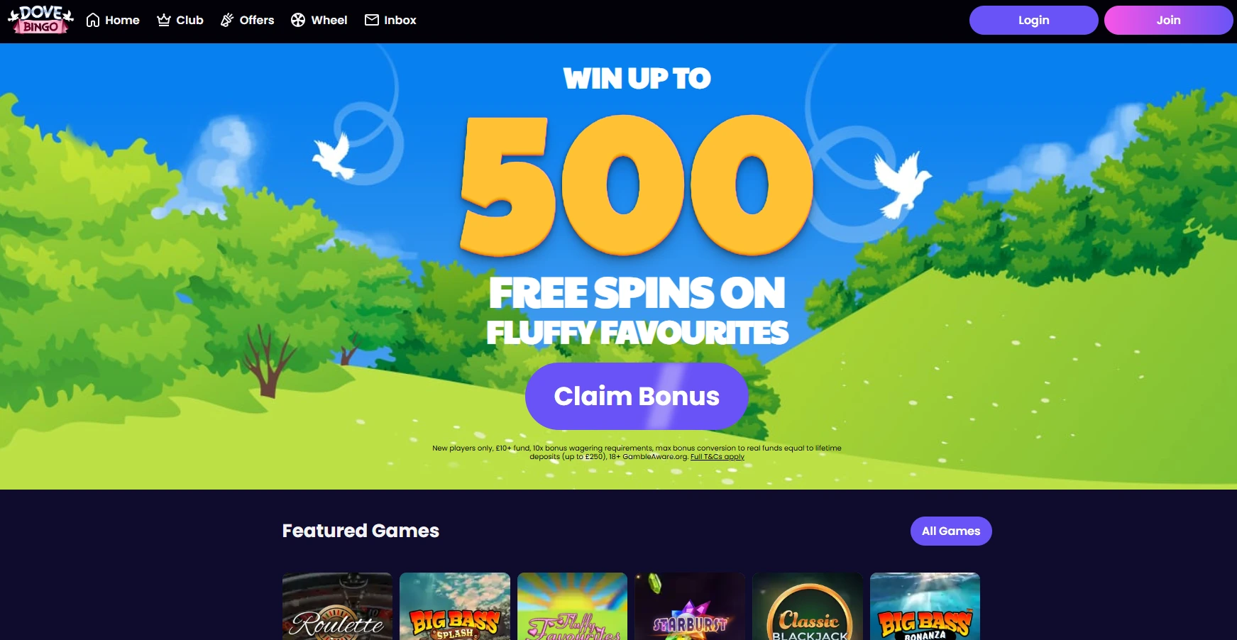 Dove Bingo UK casino gallery image