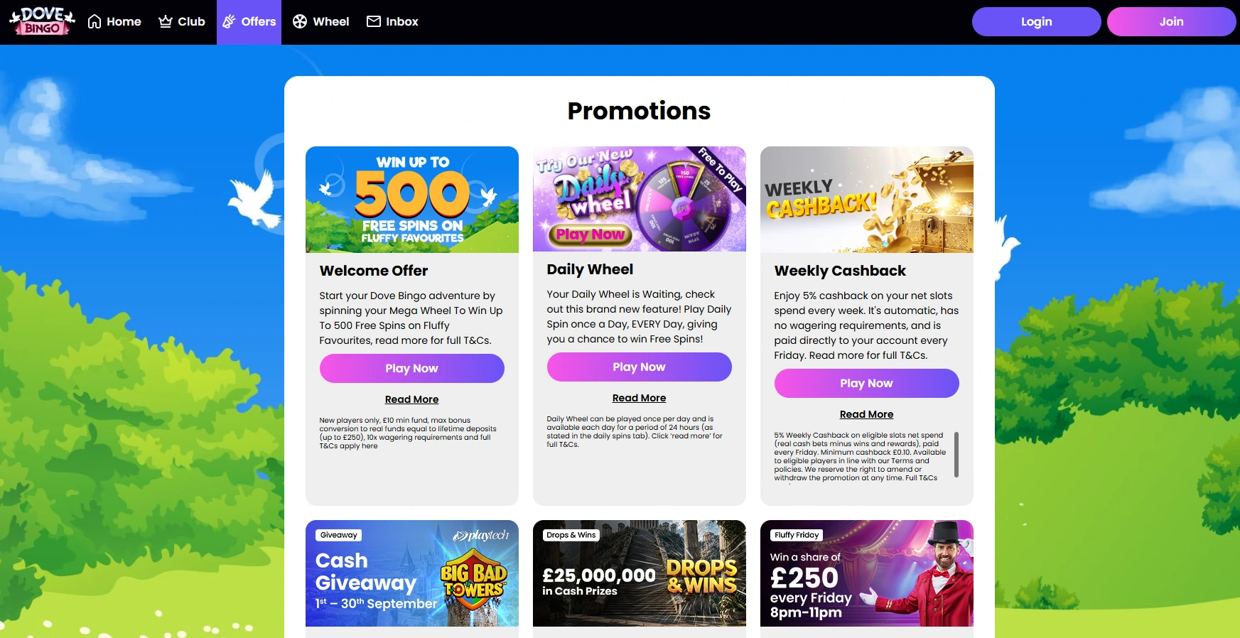 Dove Bingo UK bonus preview