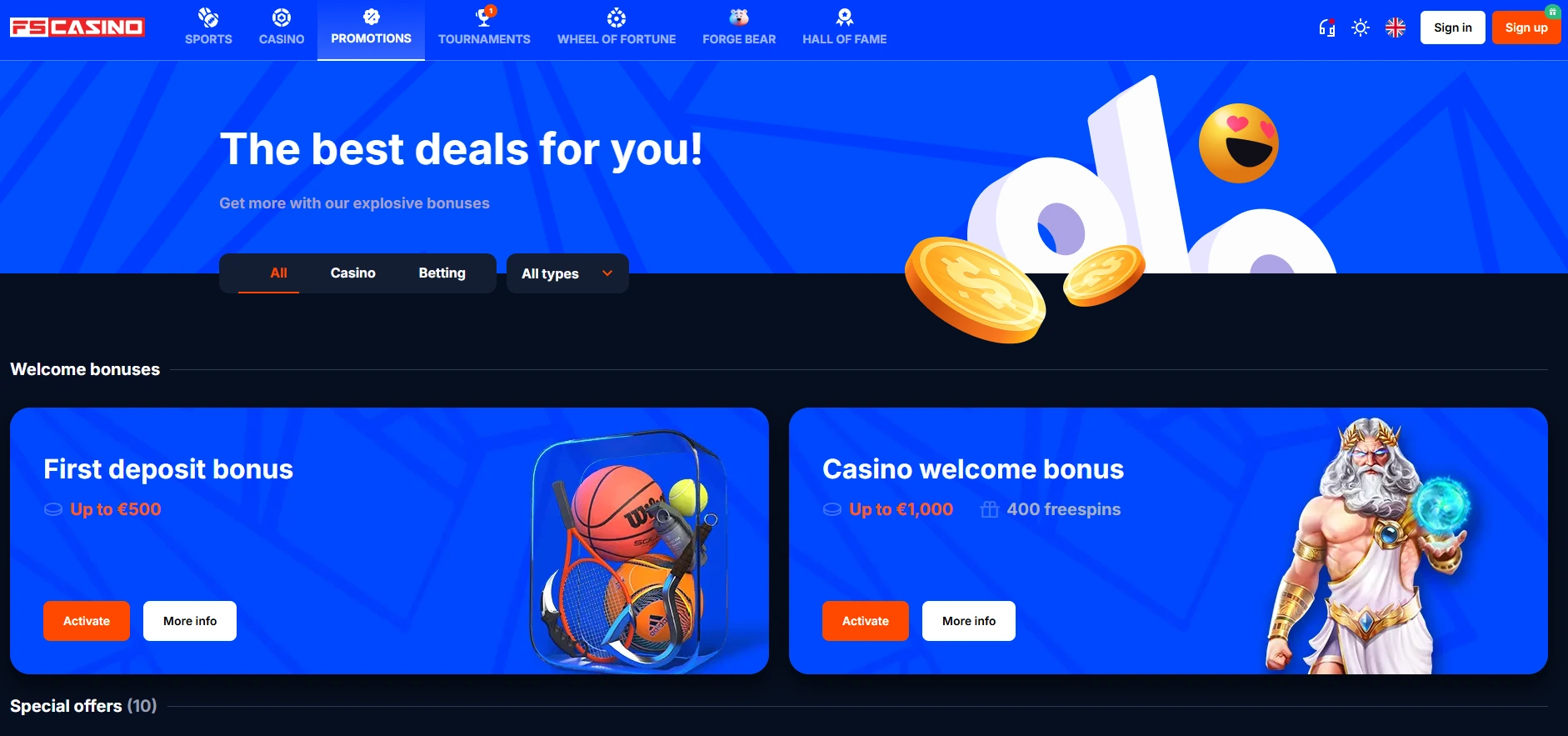 FS Casino bonus preview