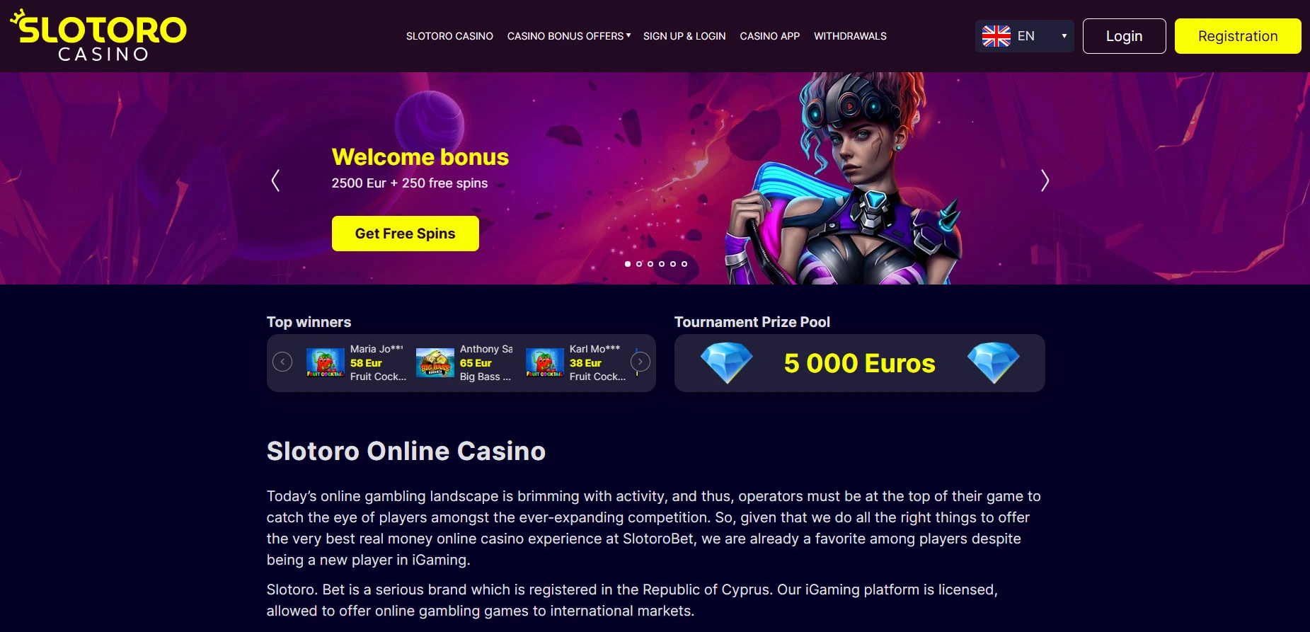 Slotoro casino gallery image