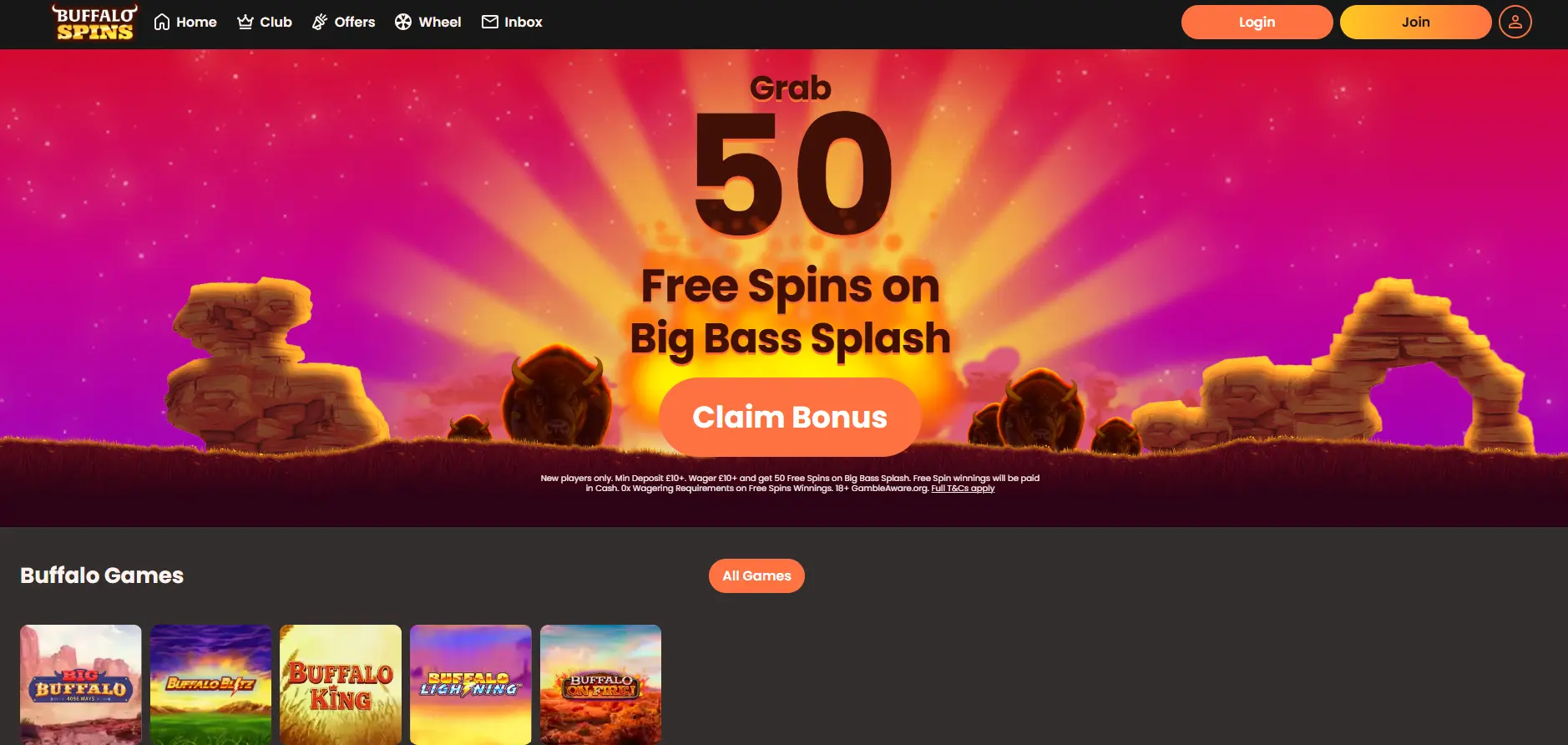 Buffalo Spins UK casino gallery image