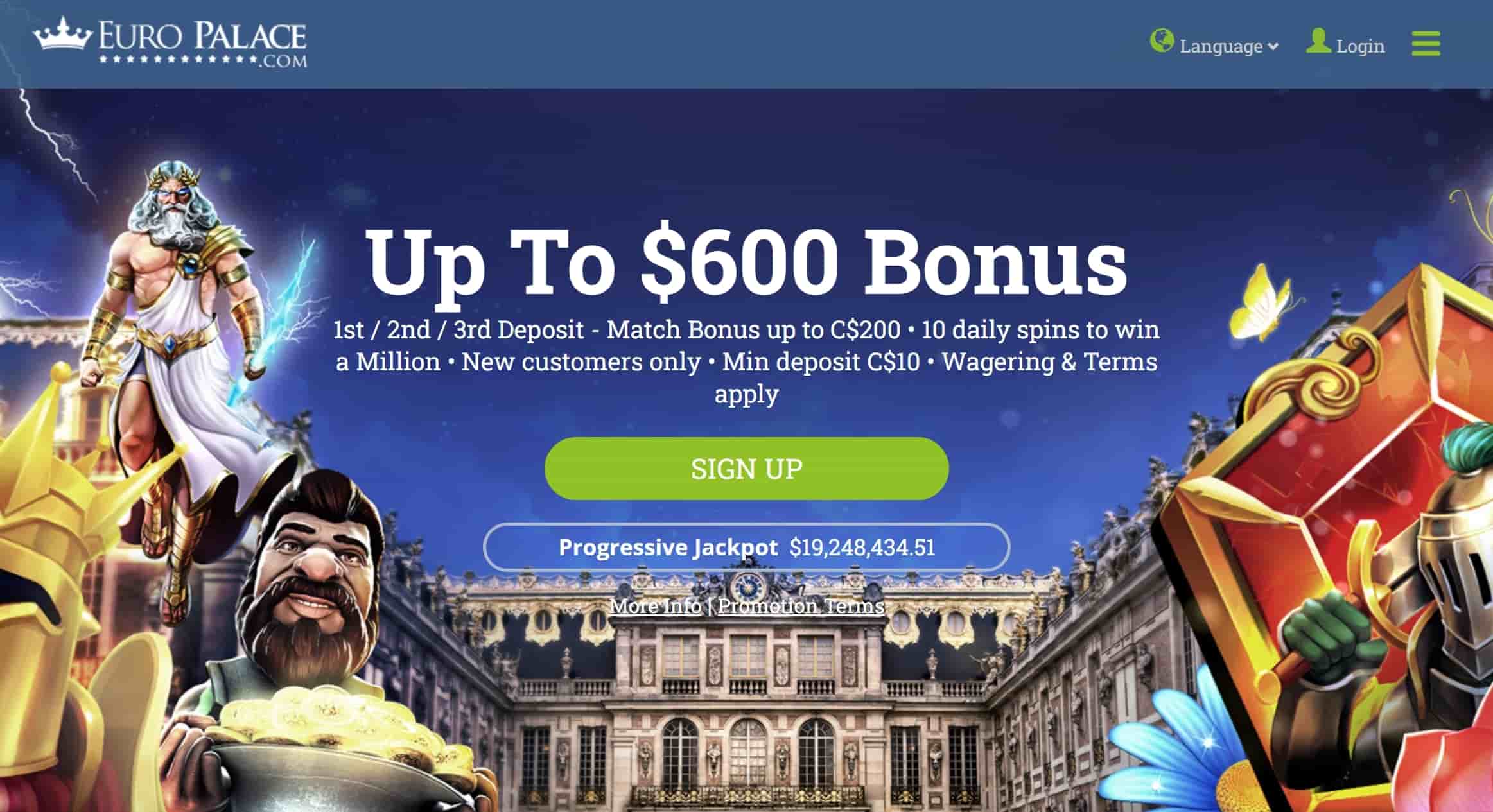 Euro Palace bonus preview