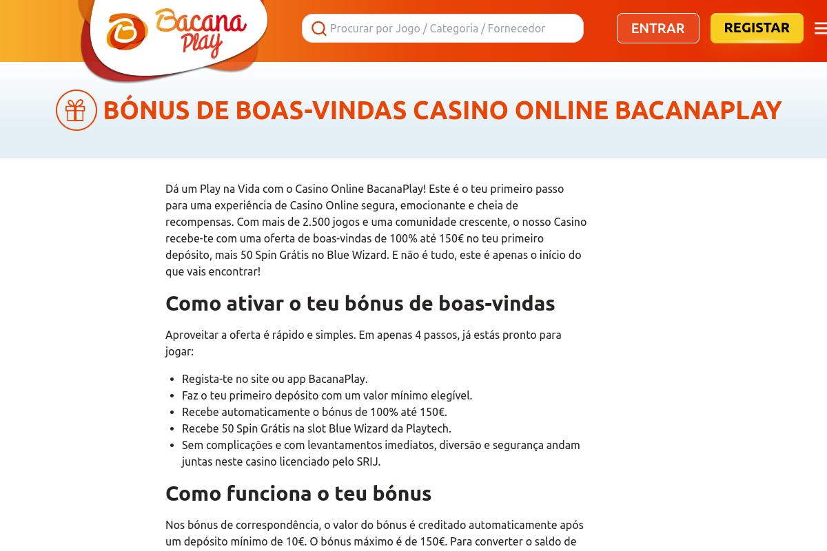 Bacana Play bonus preview