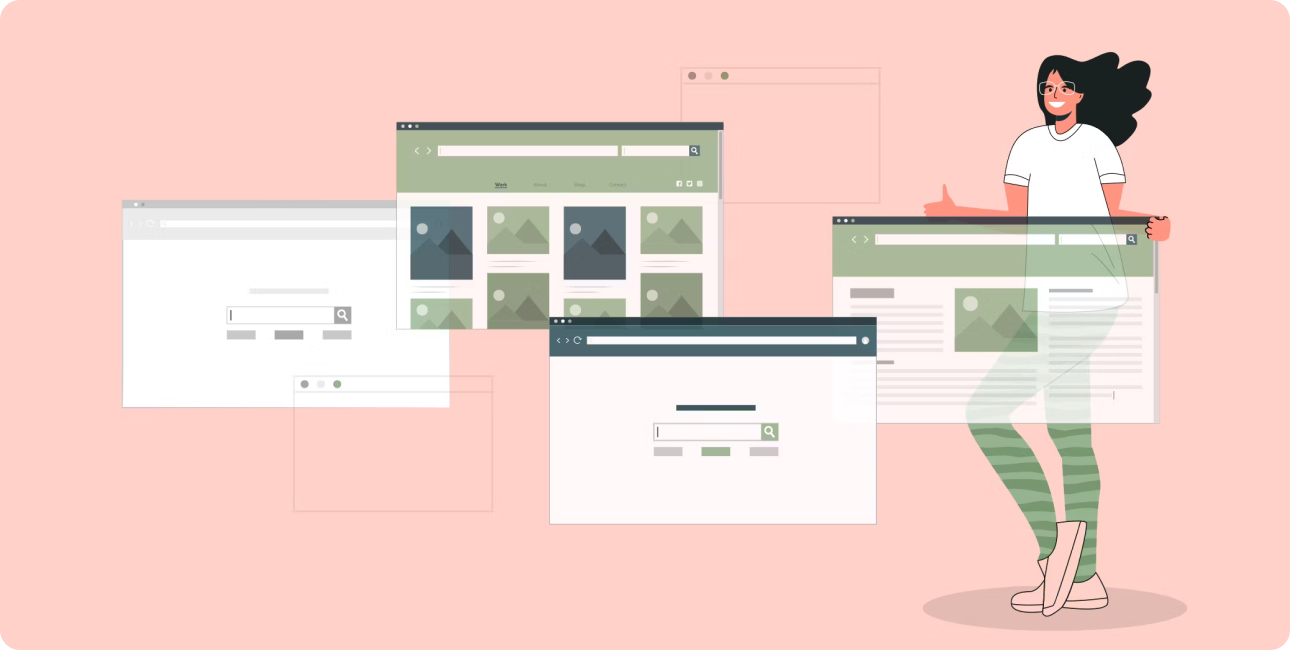 Ein Diagramm, das die Grundlagen des Website-Formats illustriert, einschließlich Layout und Struktur für eine optimale Online-Präsenz. breite