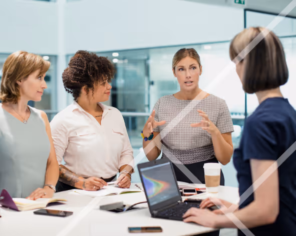 Female colleagues in a meeting room