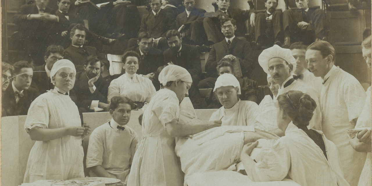 The History of Surgery: Surgeon Bertha Van Hoosen overseeing an operation 1905