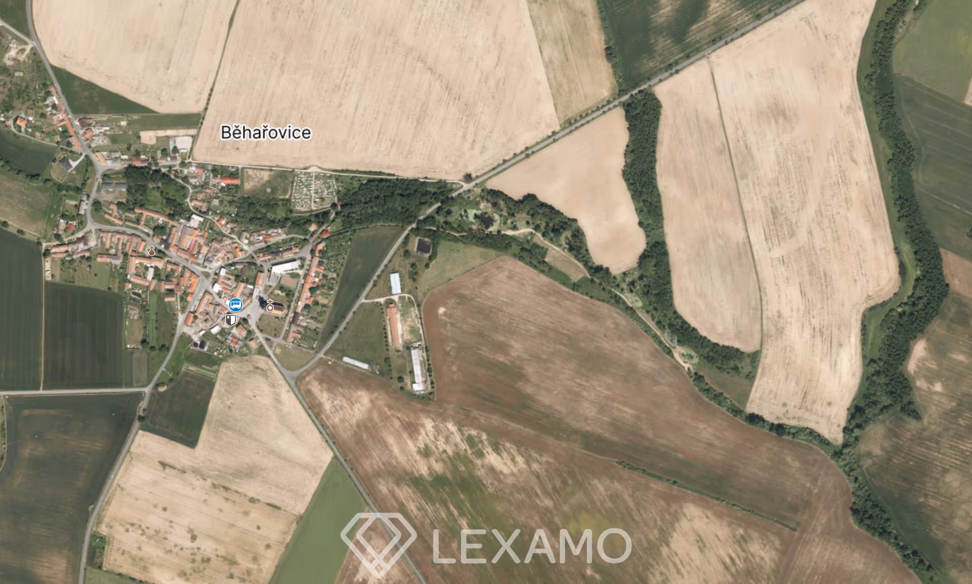mapa pole Běhařovice 2