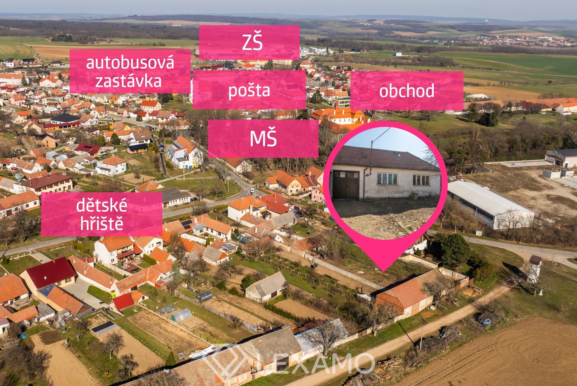 mapka Višňové