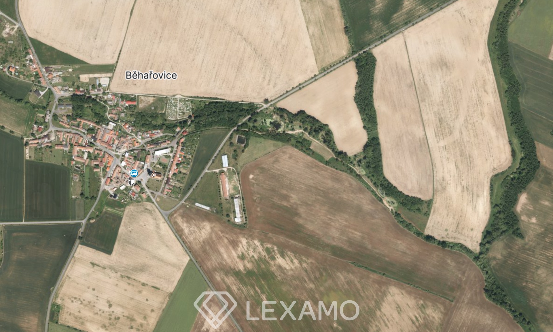 mapa pole Běhařovice 2