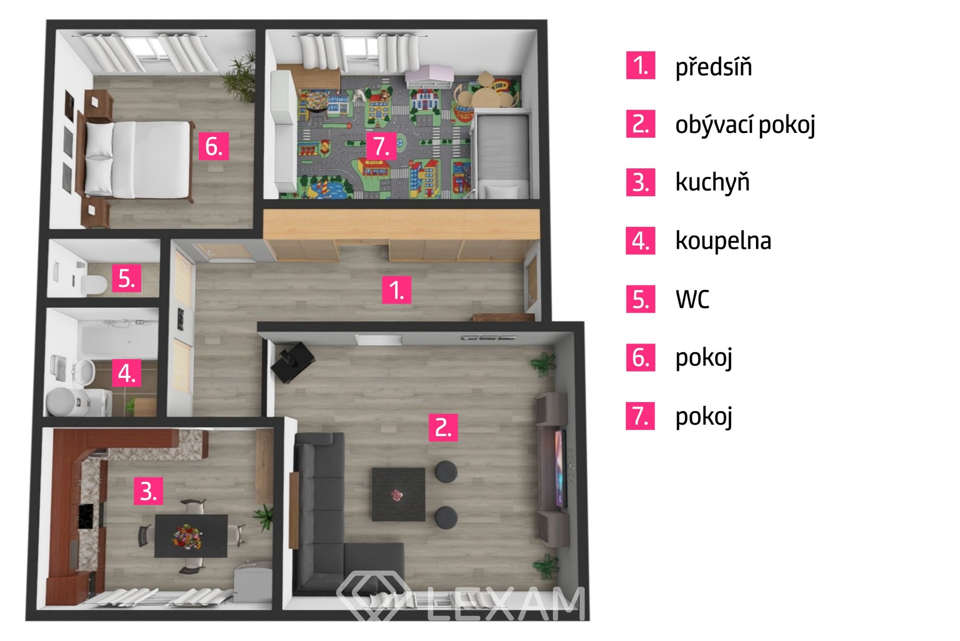 3D půdorys Dyjákovice