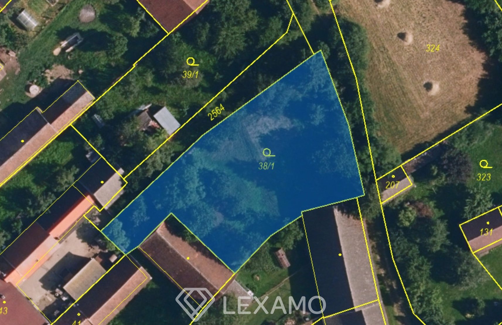 Katastrální mapa - Martínkov