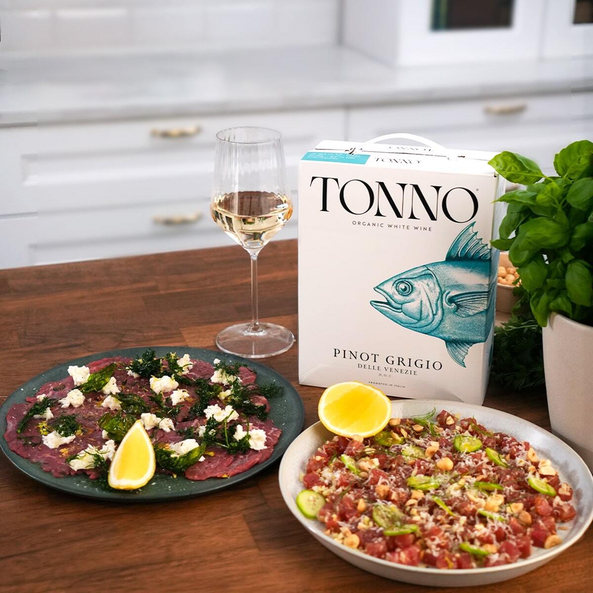 Klara och Nickes tonfisktartar och carpaccio