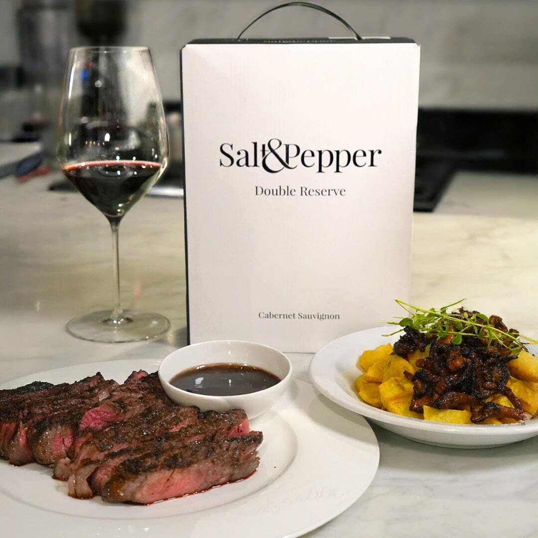 Entrecôte, pomme fondant med nduja och rödvinsås