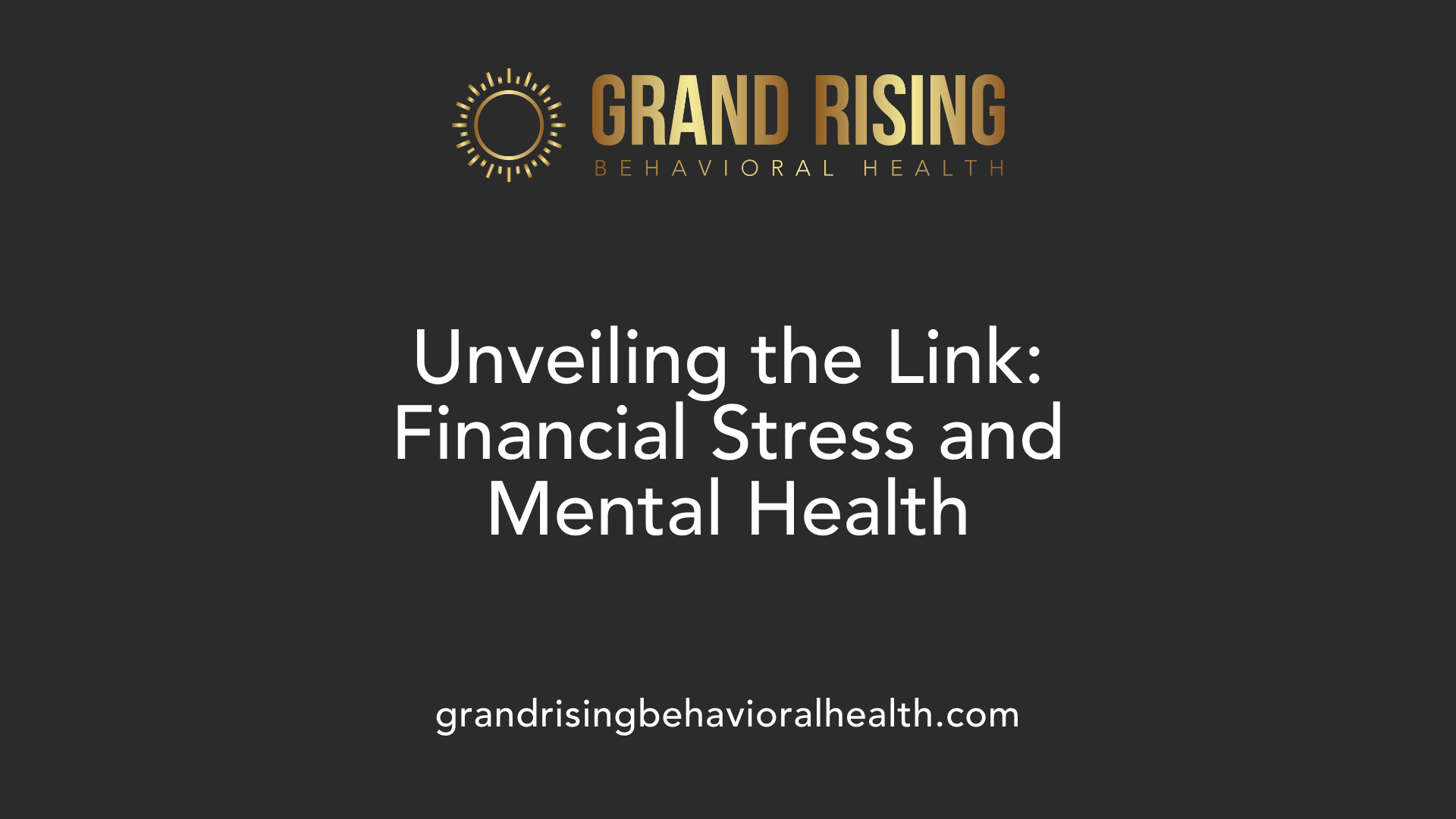Unveiling the Link: Financial Stress and Mental Health