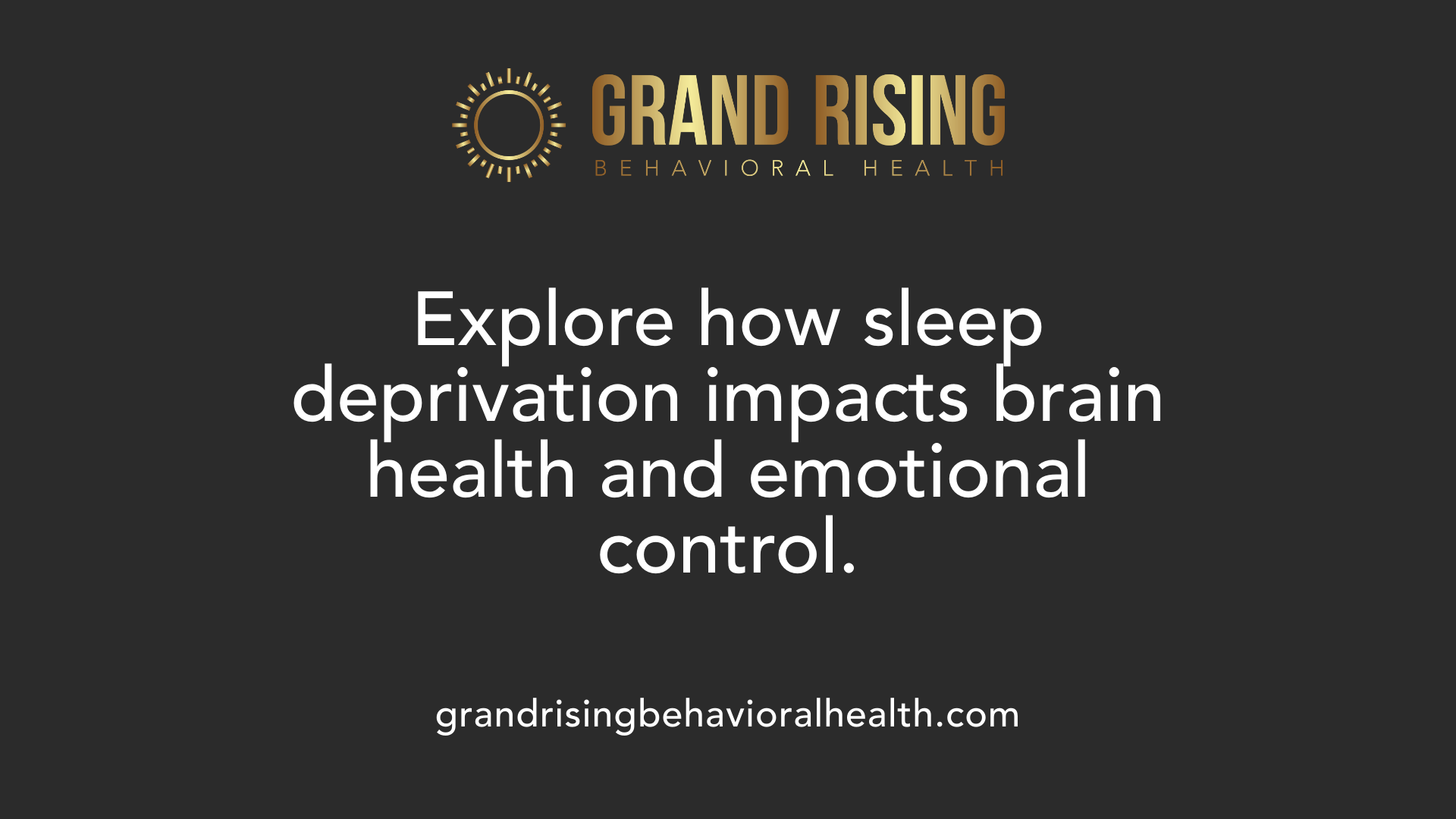 Explore how sleep deprivation impacts brain health and emotional control.