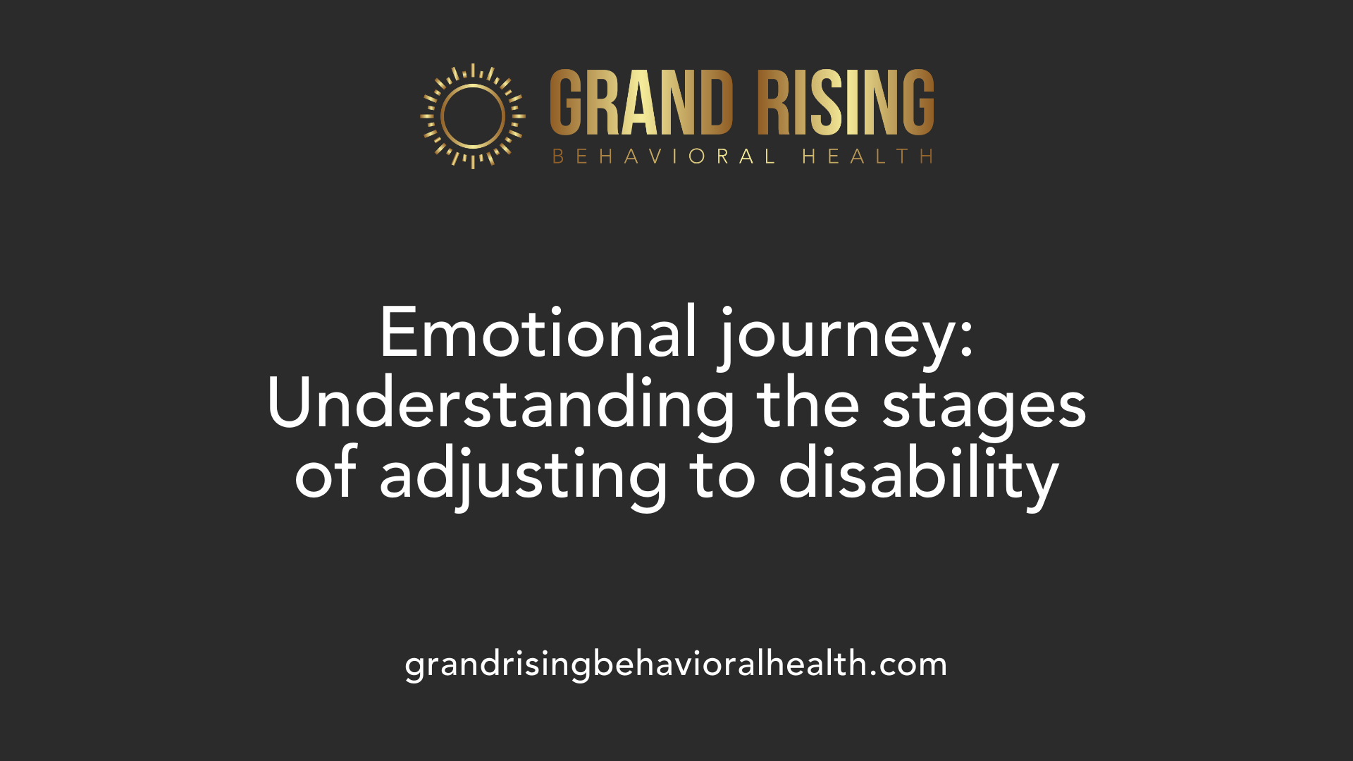 Emotional journey: Understanding the stages of adjusting to disability