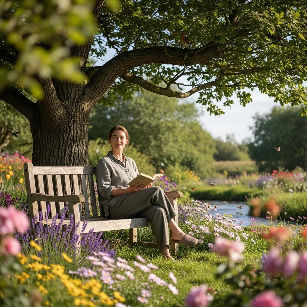 A caregiver taking a quiet moment outside to emphasize the importance of self‑care