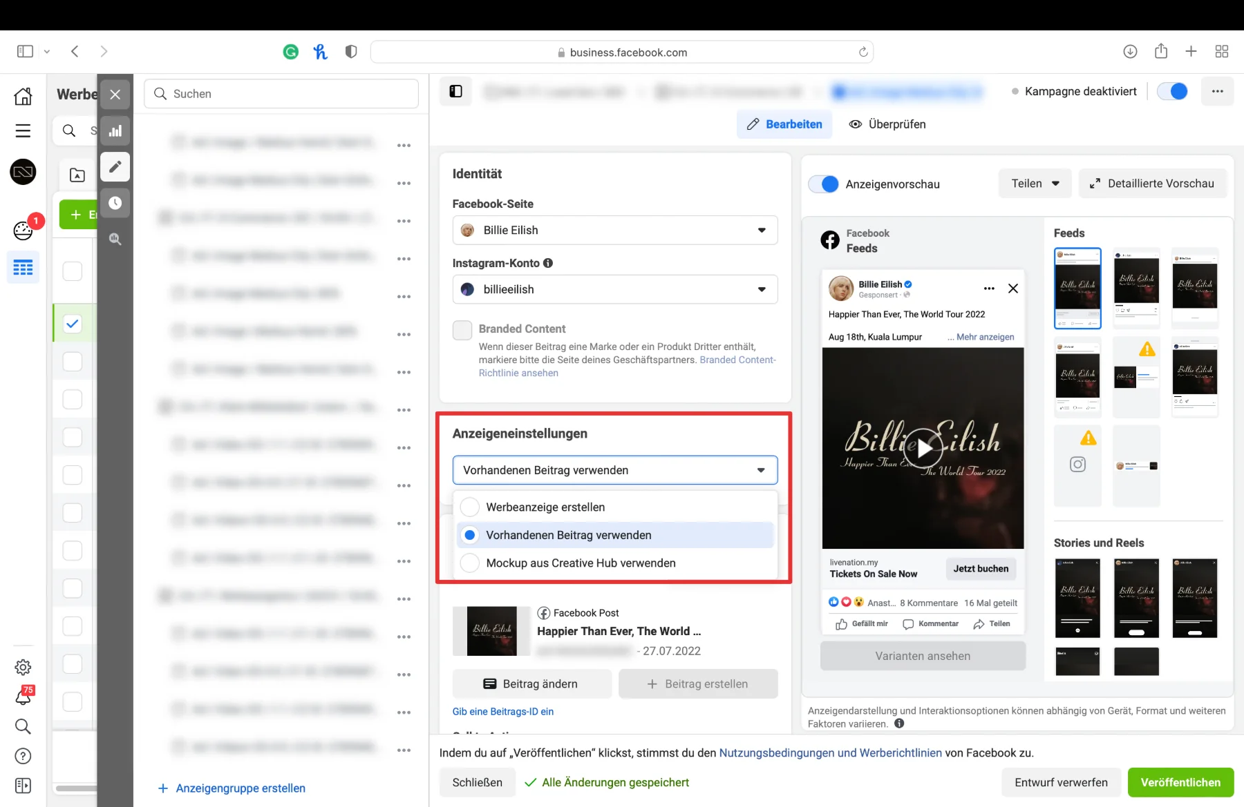 Facebook: Promote an Existing Post