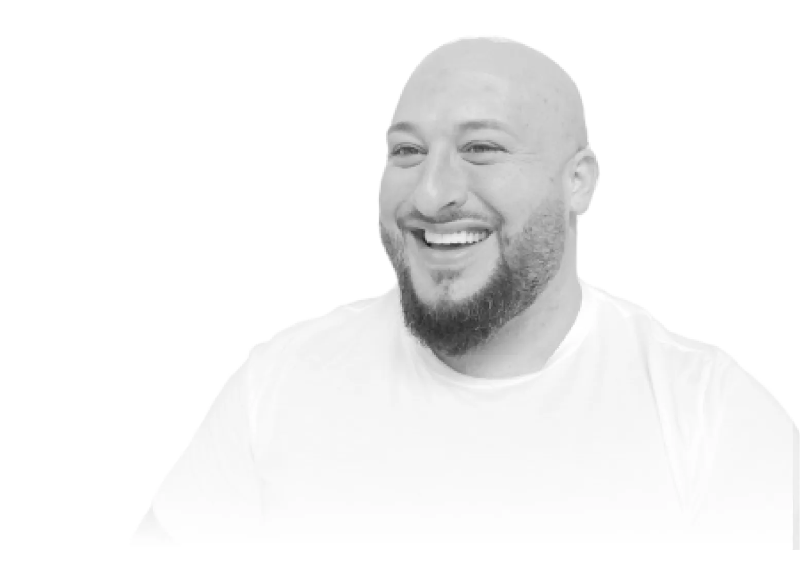 Christopher Ferry grayscale portrait.