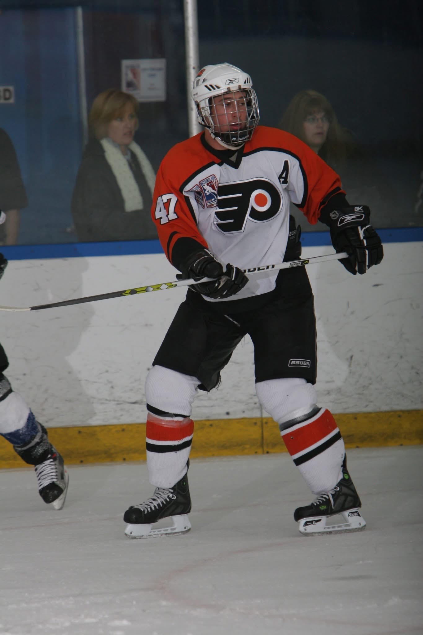 Christopher Ferry playing competitive ice hockey in his youth