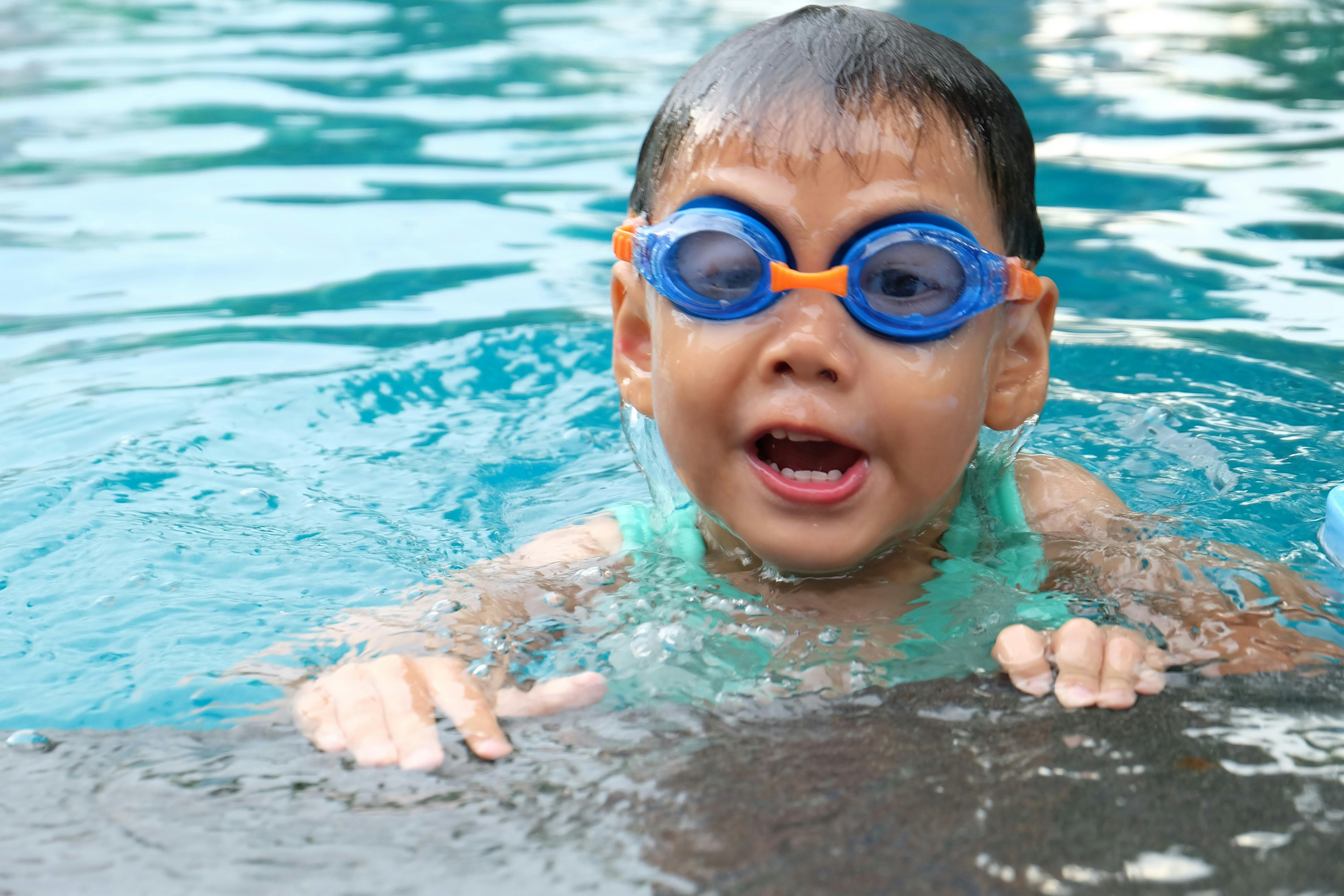 Child in Pool Stock Photo
