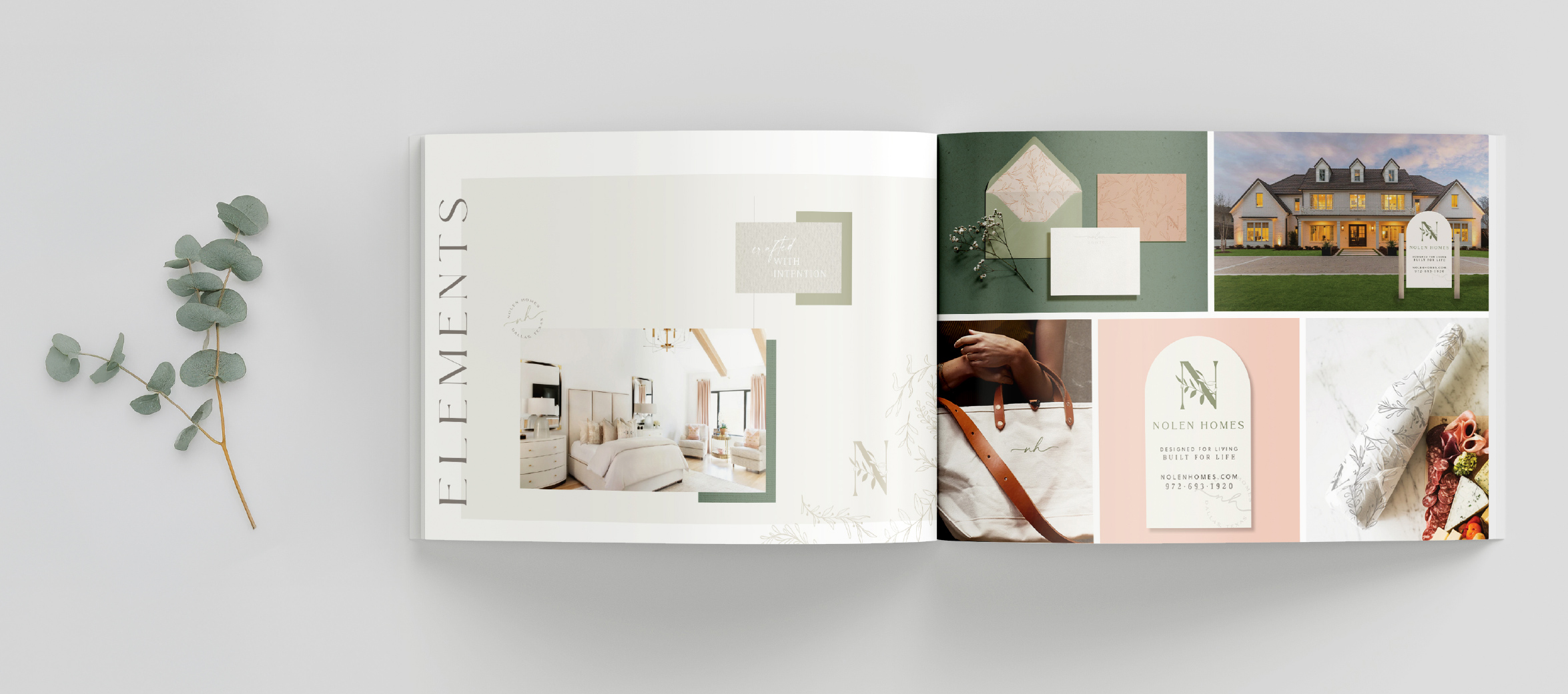 A repeated pattern featuring The Links logo and branding elements on a dark green background.