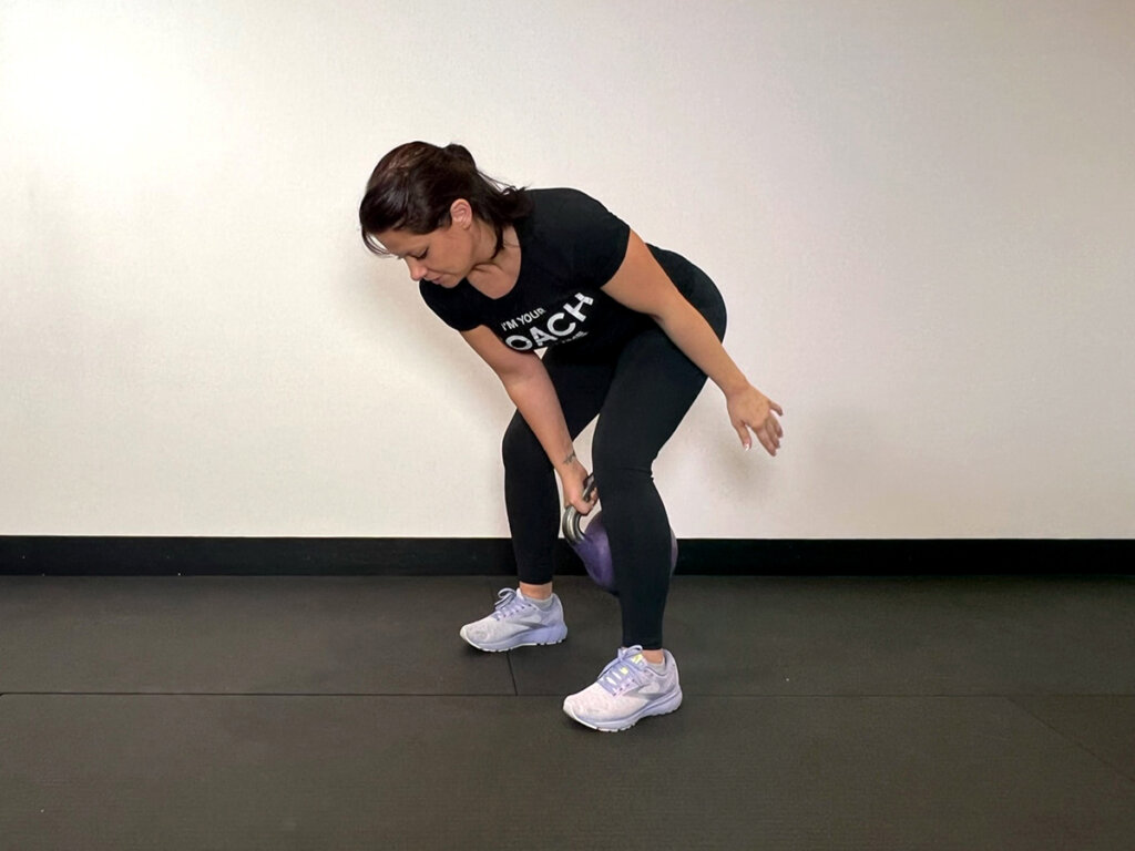 Kettlebell Figure 8 Squat Step 2